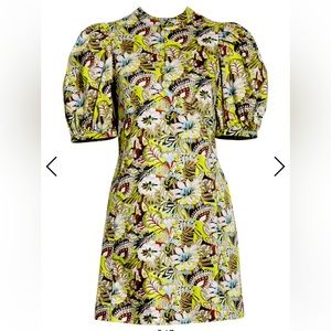 🌿Ted Baker Size 3 NADDIA FLORAL PRINT PUFF SLEEVE MINIDRESS